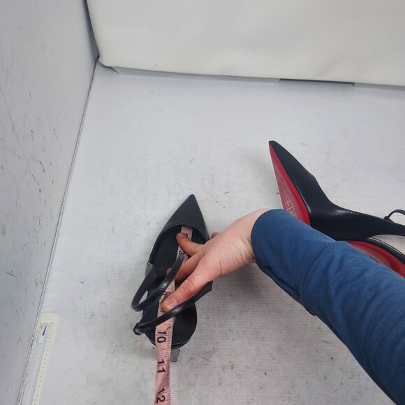 Christian Louboutin Black Strappy Condora Leather Heel Shoe - Picture 6 of 11